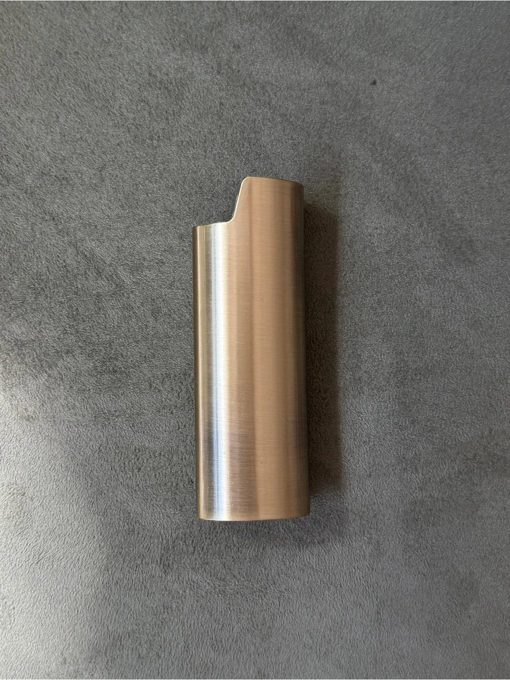 Brushed Gold Textured Metal Lighter - Men’s Accessory